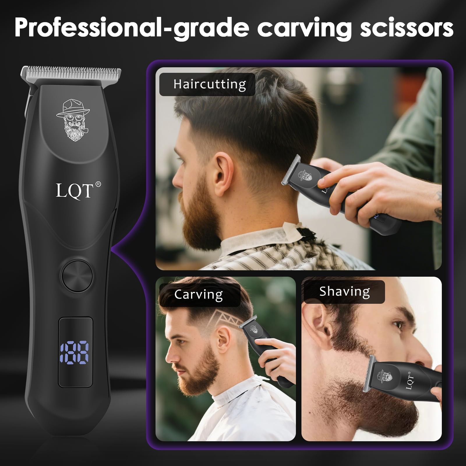 LQT Professional Hair Clippers for Men – Cordless & Corded Dual Mode, 2-Speed…
