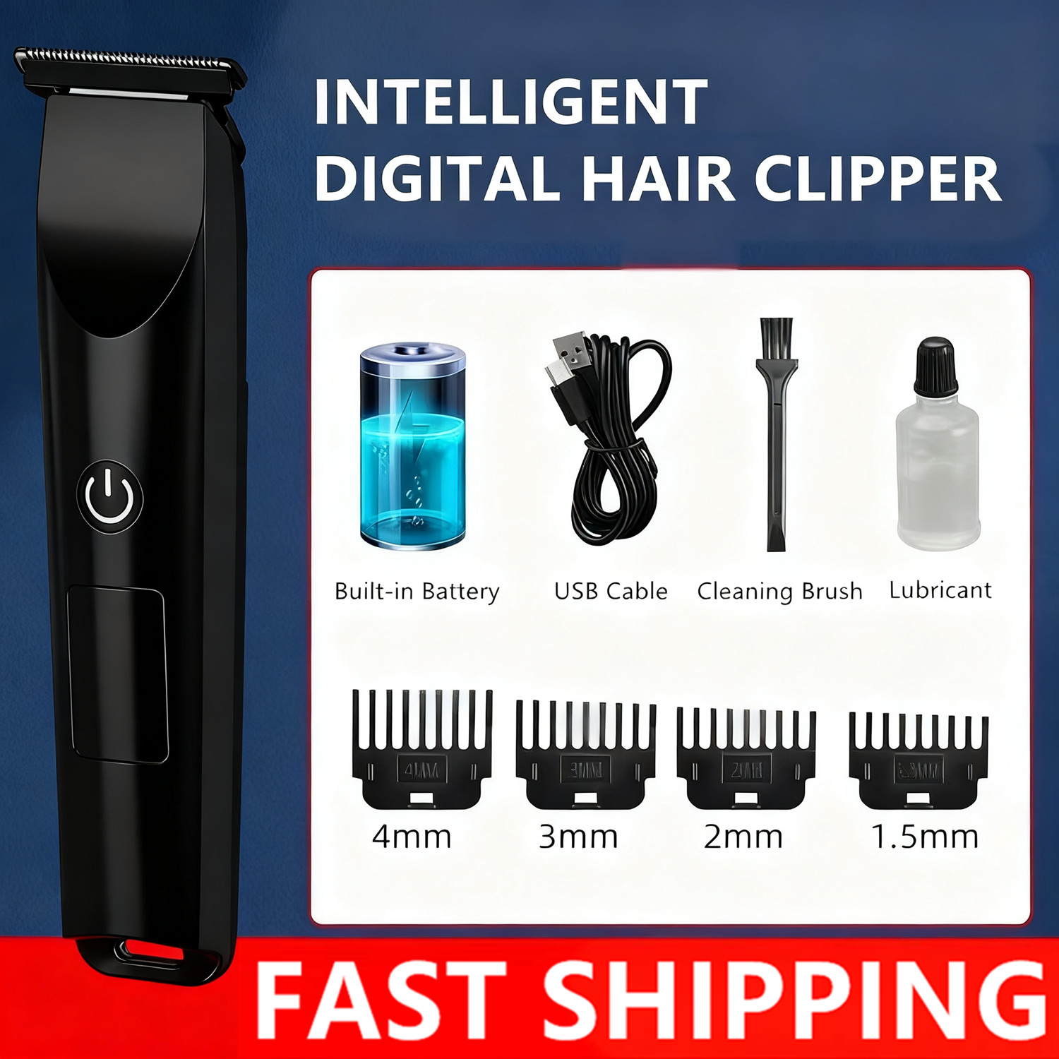 Men Electric Beard Trimmer Hair Clippers Cutting Mustache Barber Shaving Machine