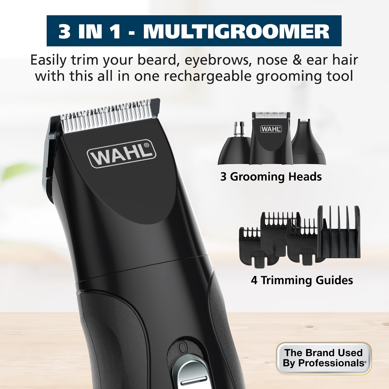 Wahl All In One Rechargeable Beard Mustache Detail Trimmer Cordless 05644