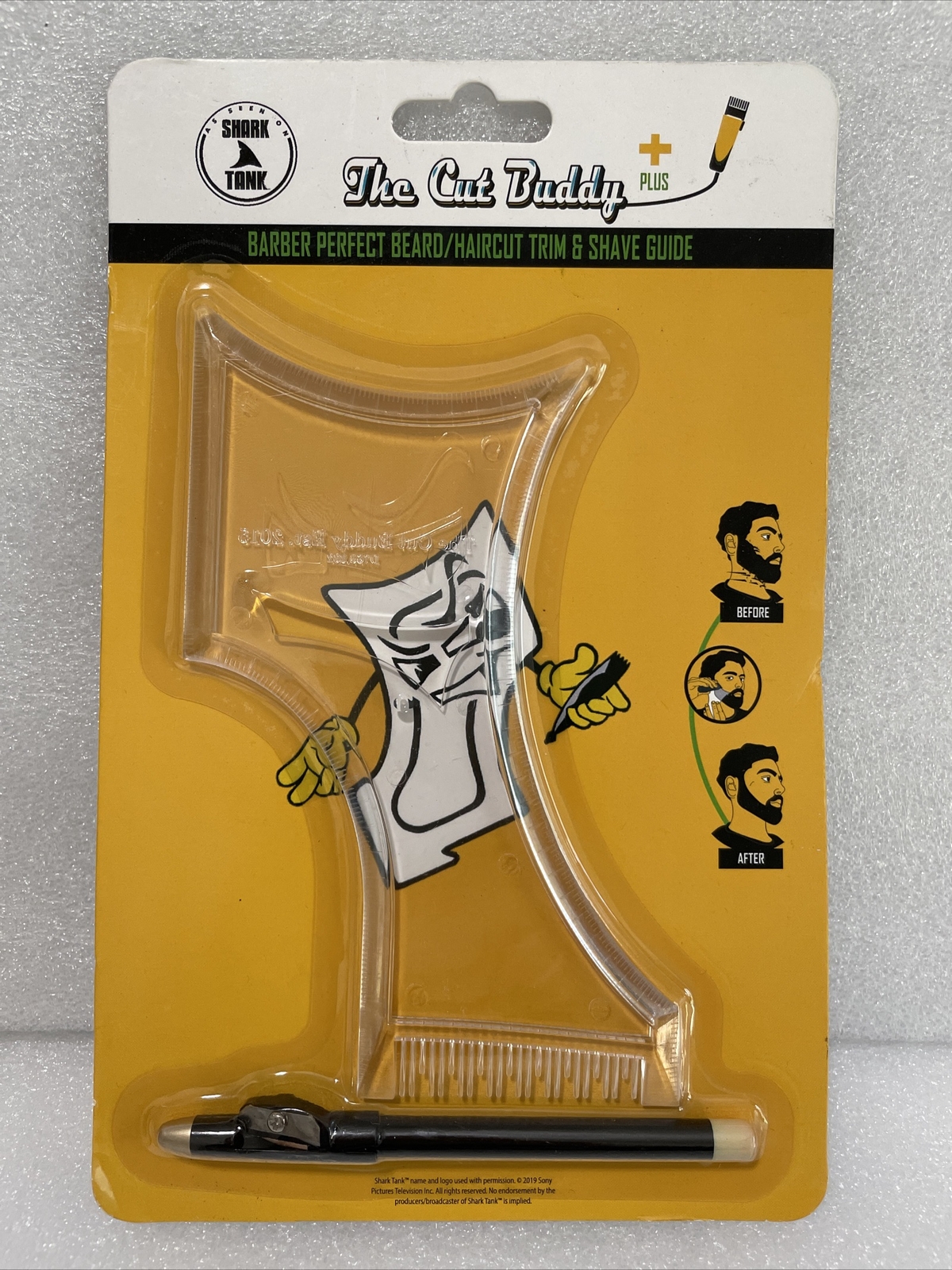 The Cut Buddy PLUS Pen Hairline Beard Lining Guide Tool SHARK TANK Multi Curve
