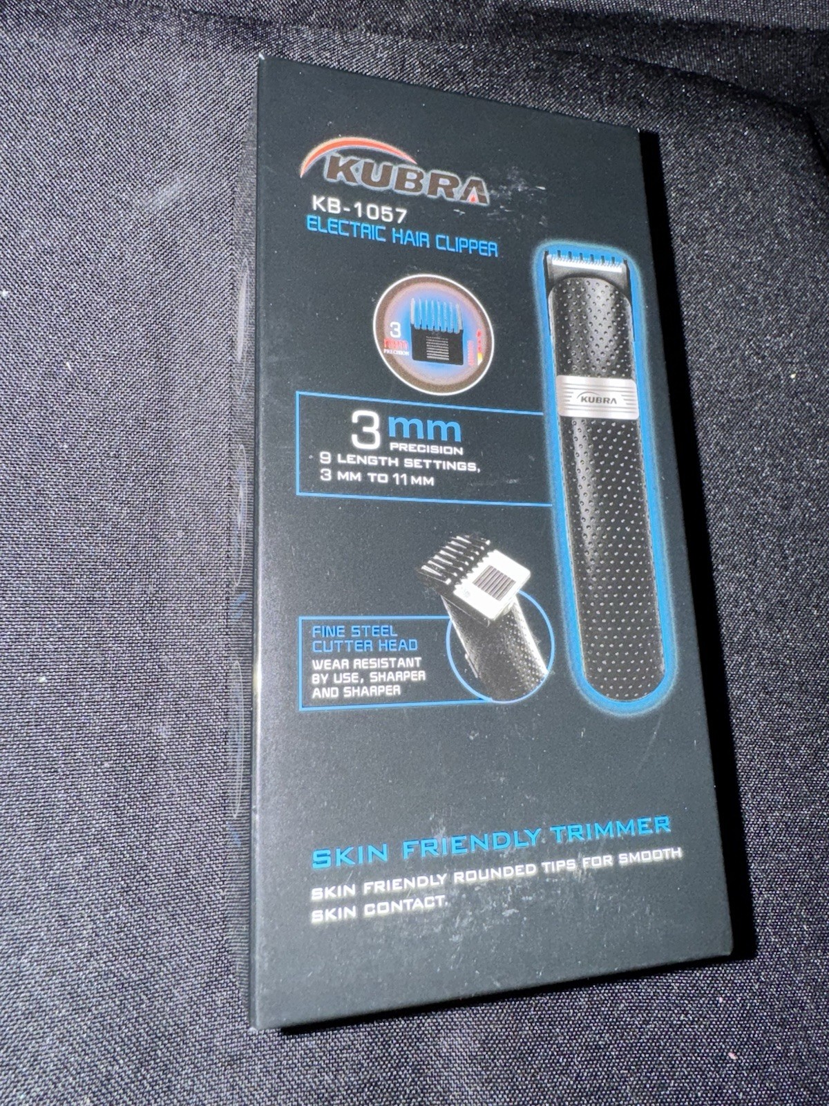Free Shipping – KUBRA KB-1057 Rechargeable Hair Clipper, Black, 3-11mm Guards