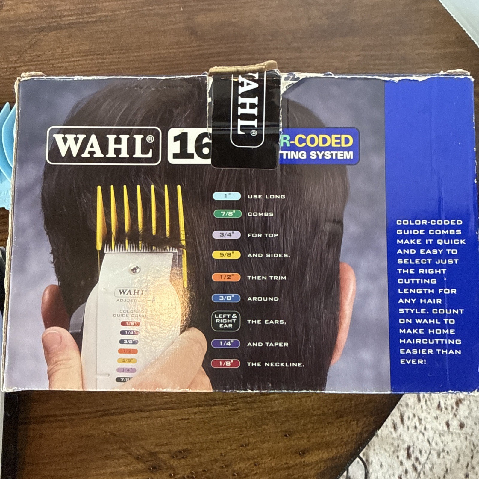 Wahl Color Code 16-Piece Haircut Kit White/Black Clippers Model 79400 USA