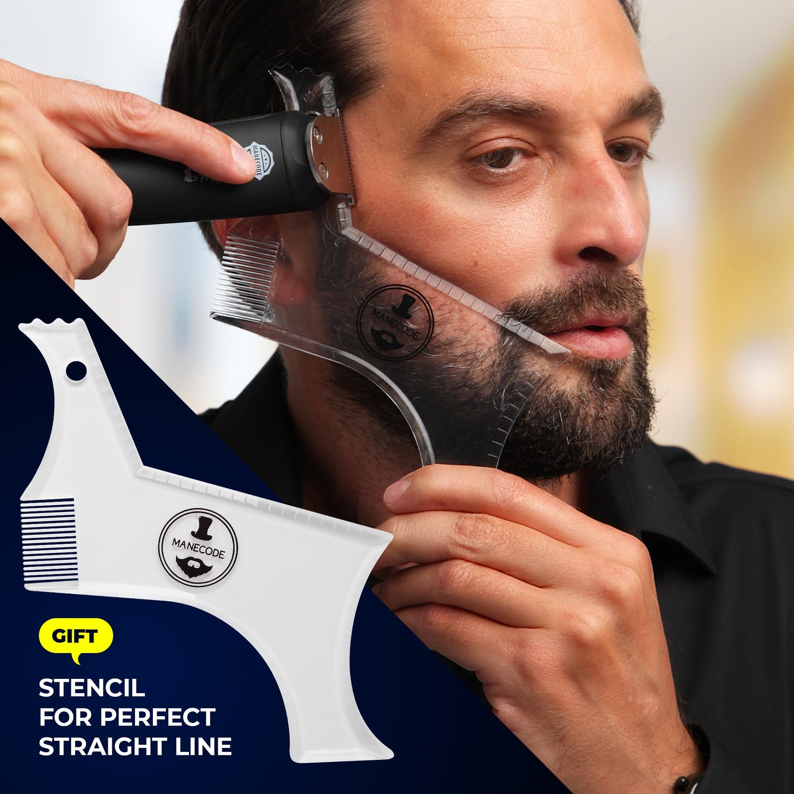 MANECODE® Beard & Hair Trimmer for Men – Self-Sharp Blades® USB-C, Waterproof…