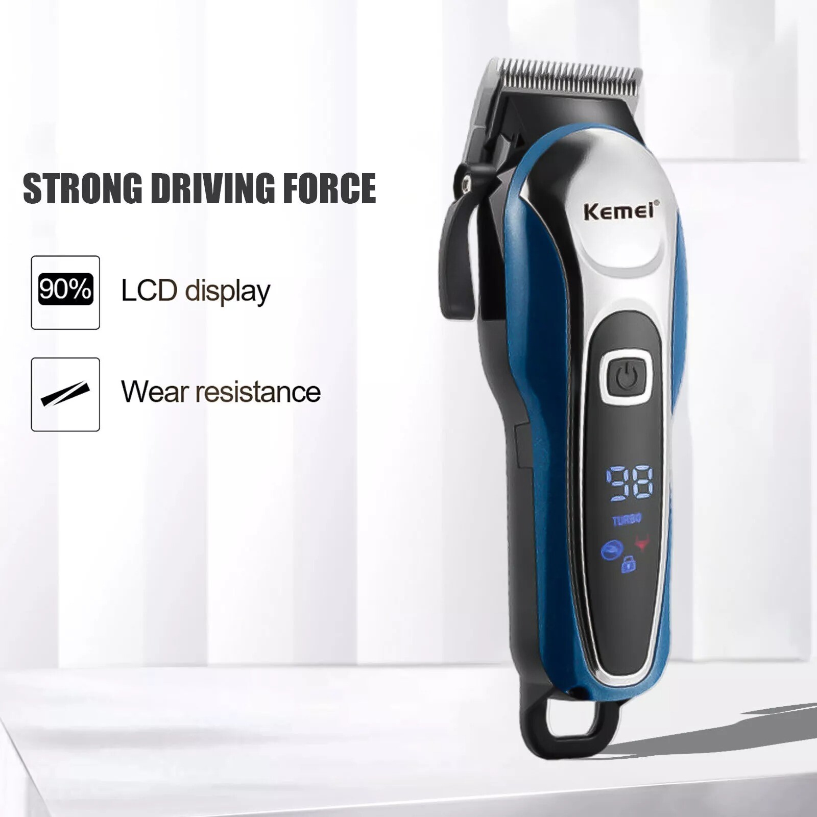 Kemei Cordless Hair Clipper Electric Hair Clipper 0 Gap Trimmer HairCutting 2299