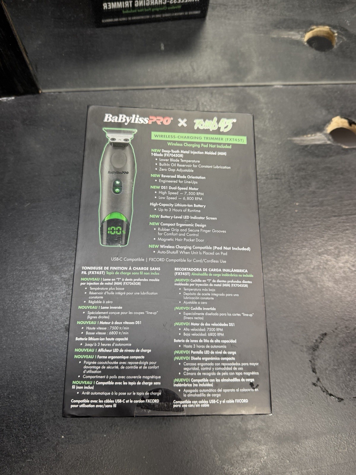 BabylissPro X Tomb45 Wireless Charging Trimmer #FXT45T