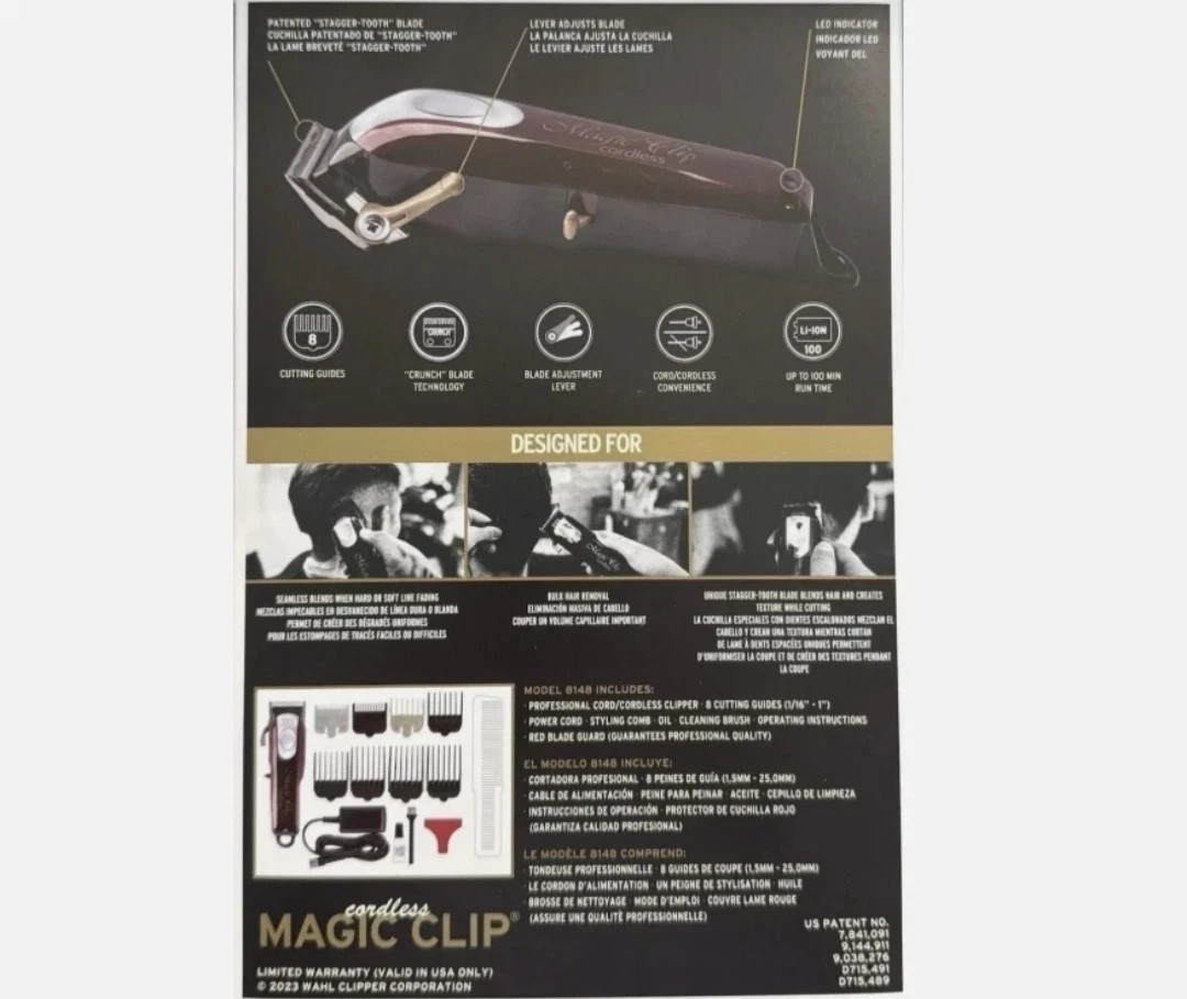 Wahl 5 Star Series 8148 Cordless Magic Clip