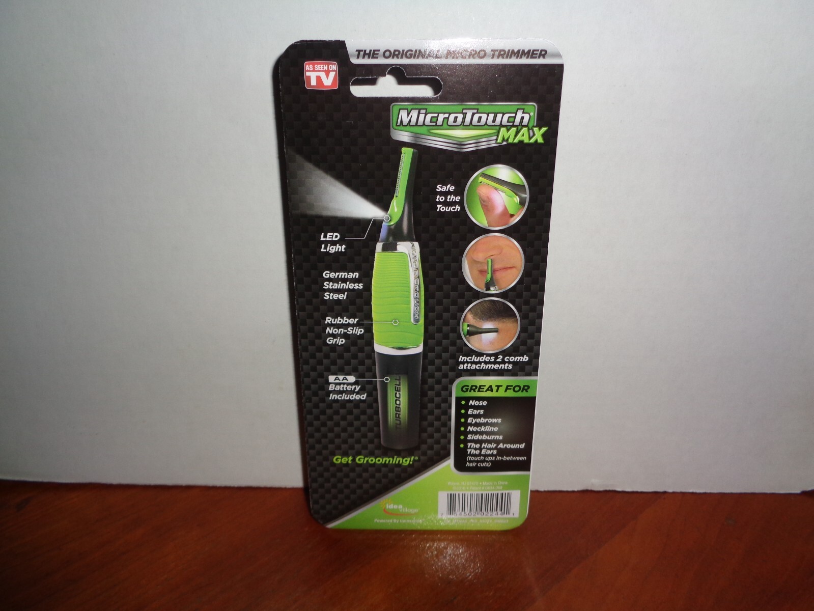 Micro Touch Max All In One Personal Hair Trimmer w/LED Light For Nose Ears Neck