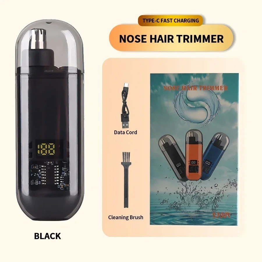 2in 1 Electric Ear & Nose Hair Trimmer Clipper 2024 Painless Eyebrow Groomer man