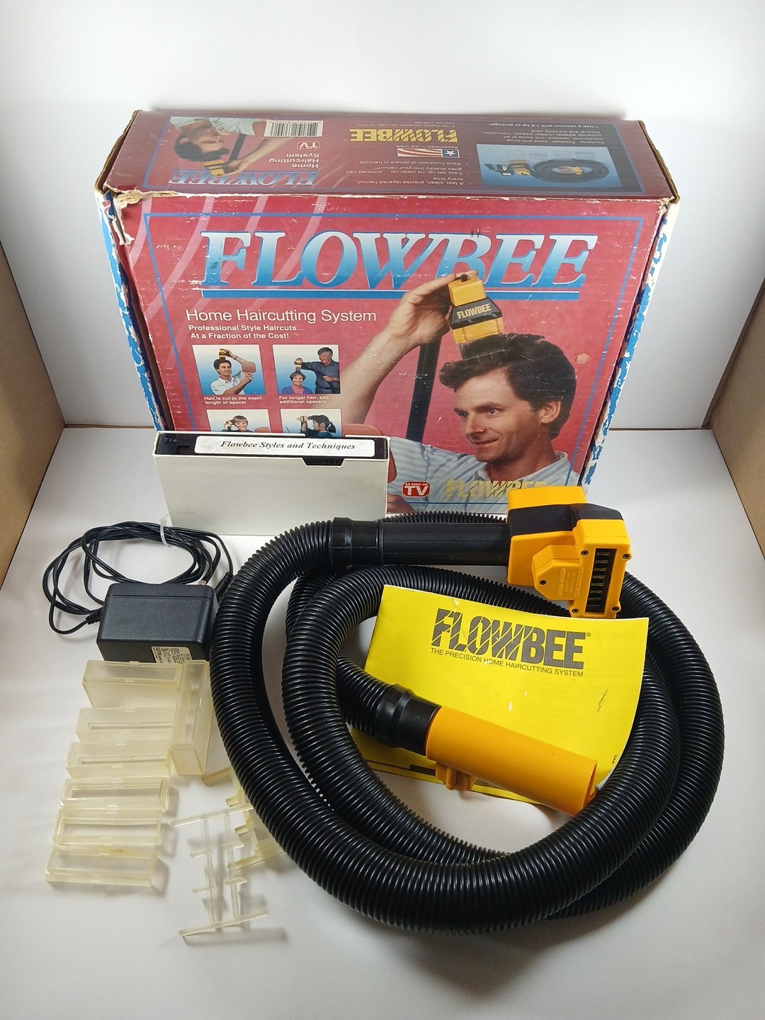 Flowbee Home Haircutting System W/ Box, VHS, And Accessories Tested