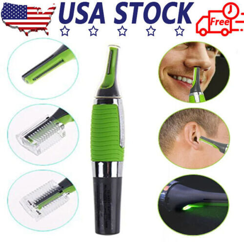 Men’s Nose Ear Face Neck Eyebrow Hair Mustache Beard Trimmer Shaver Clipper US