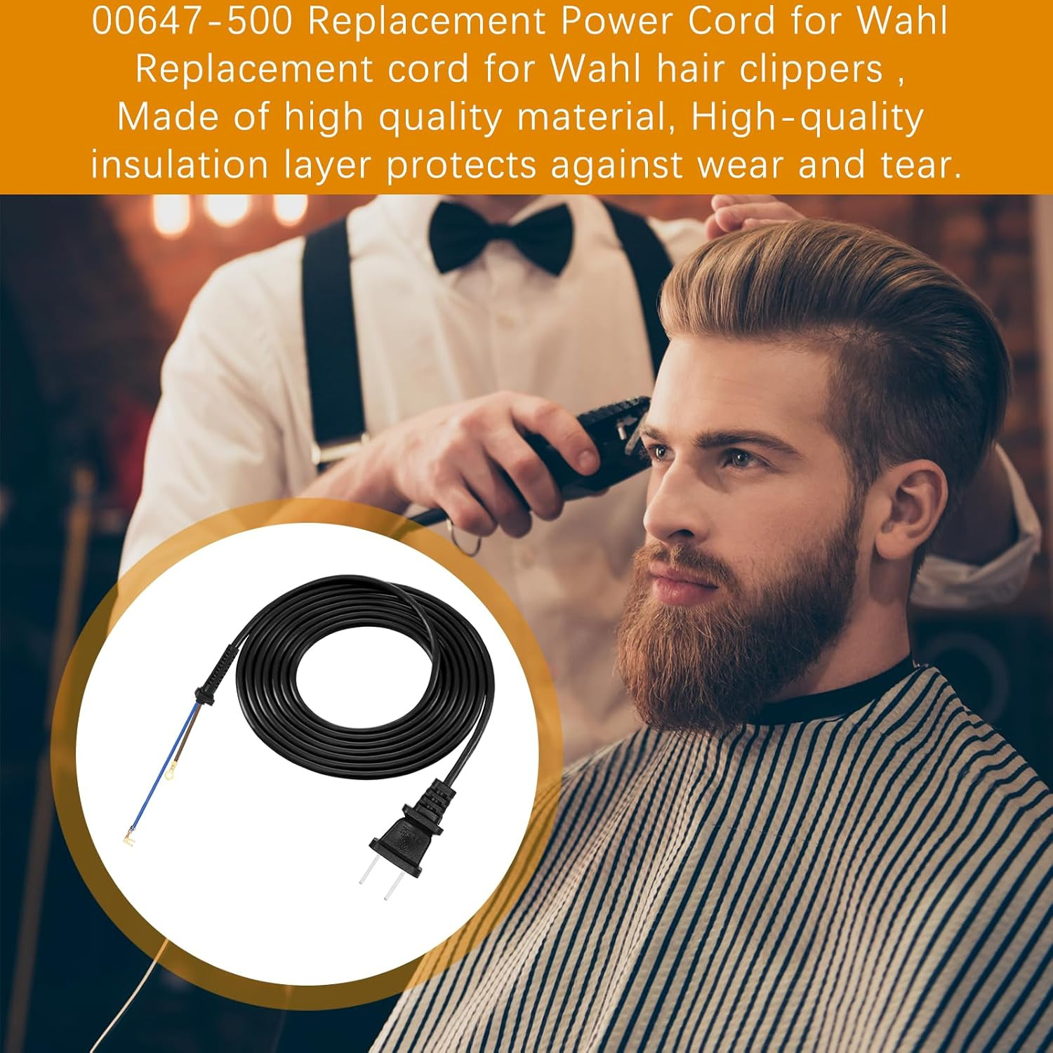 Wahl Clippers Replacement Power Cord for Senior, Designer, Super Taper Models