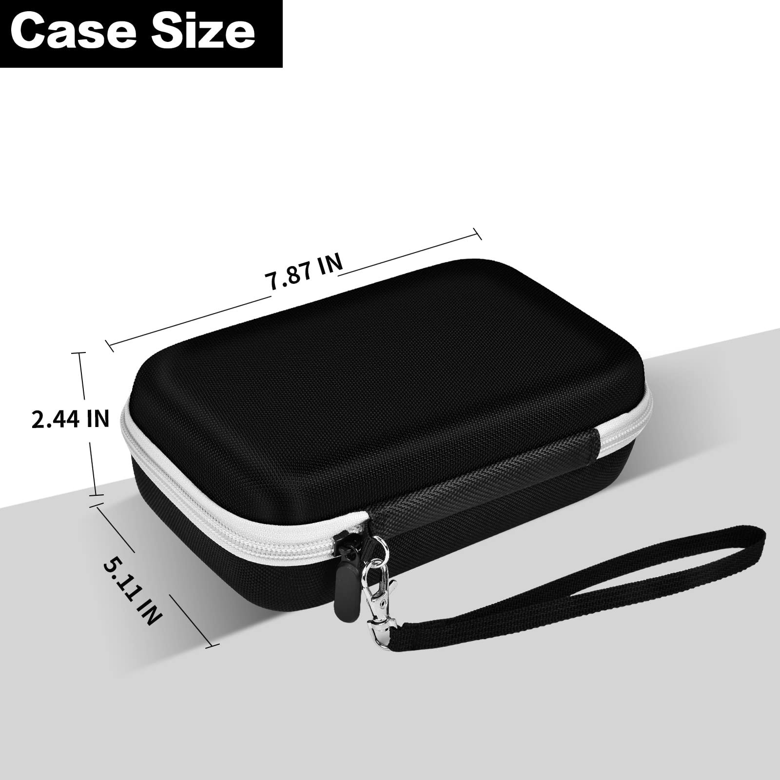 Hair Trimmer Case for Andis T-Outliner – PU Shell, Padded Divider, Mesh Pocket,