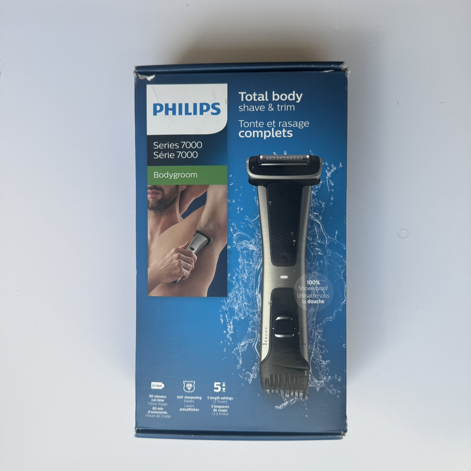 Philips Bodygroom Series 7000 Body Groomer Trimmer Shaver Open Box Complete