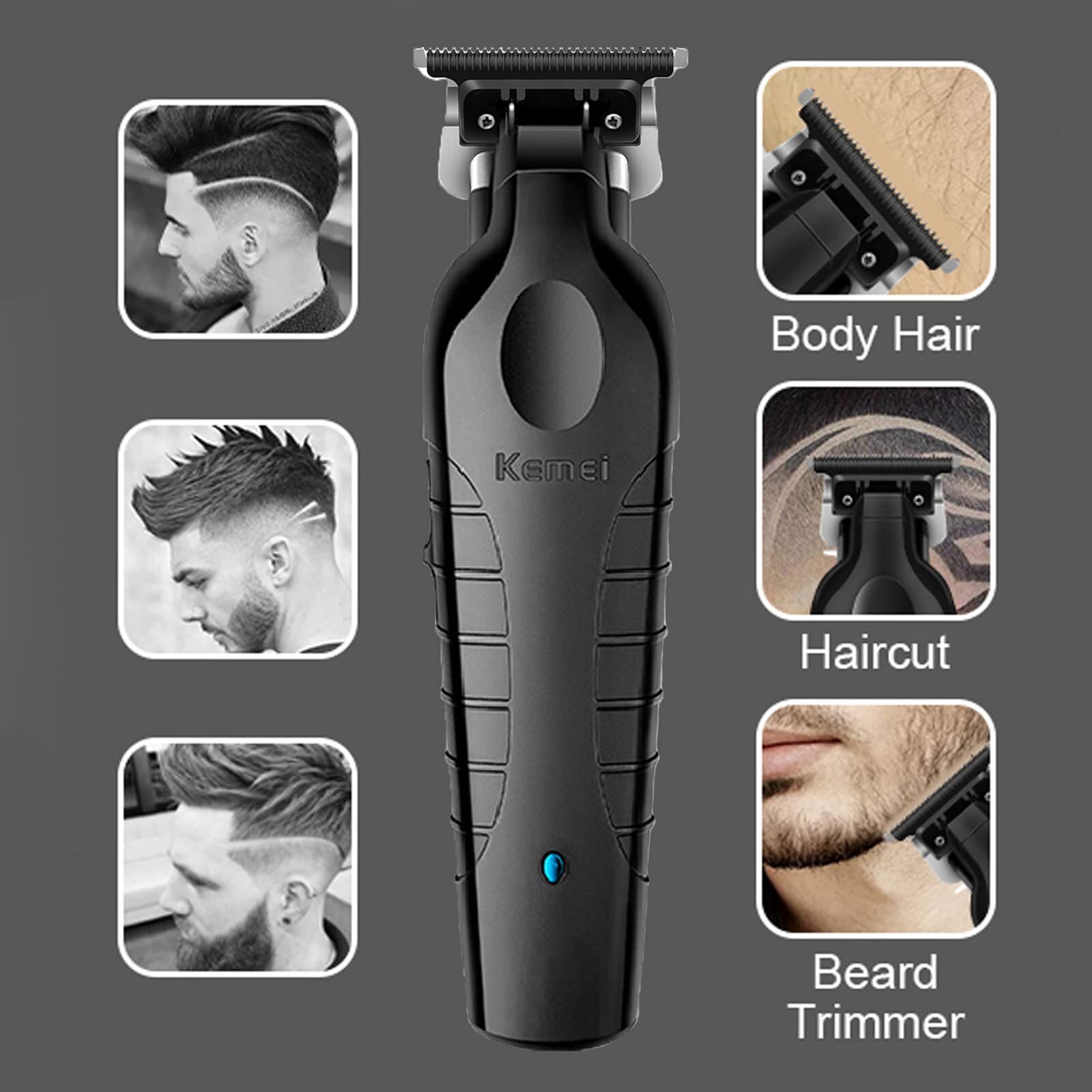 Kemei Cordless Hair Clipper Electric Hair Clipper 0 Gap Trimmer HairCutting 2299