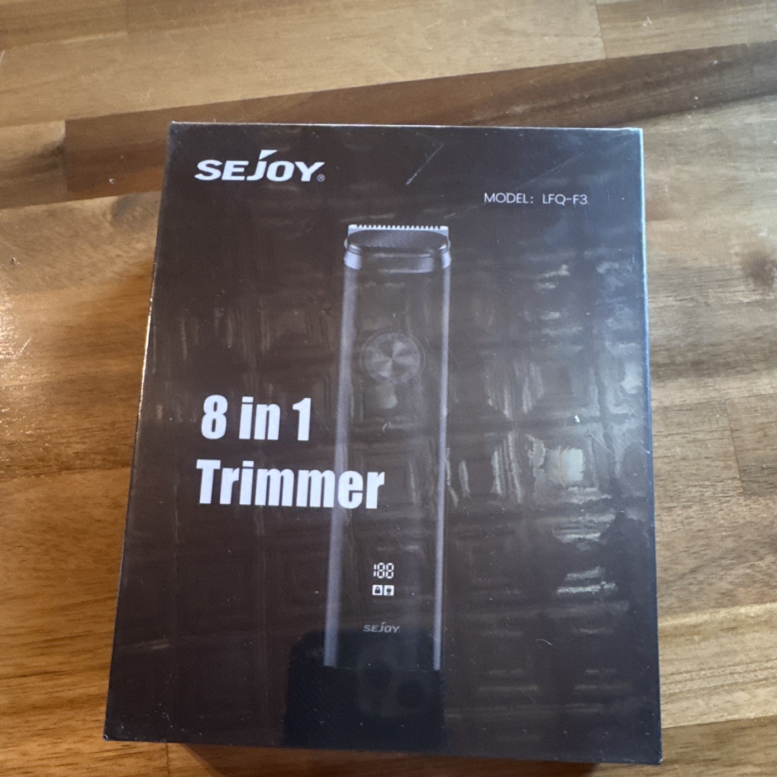 SEJOY 8 in 1 Trimmer LFQ-F3 Black Rechargeable Cordless Waterproof for Face Body