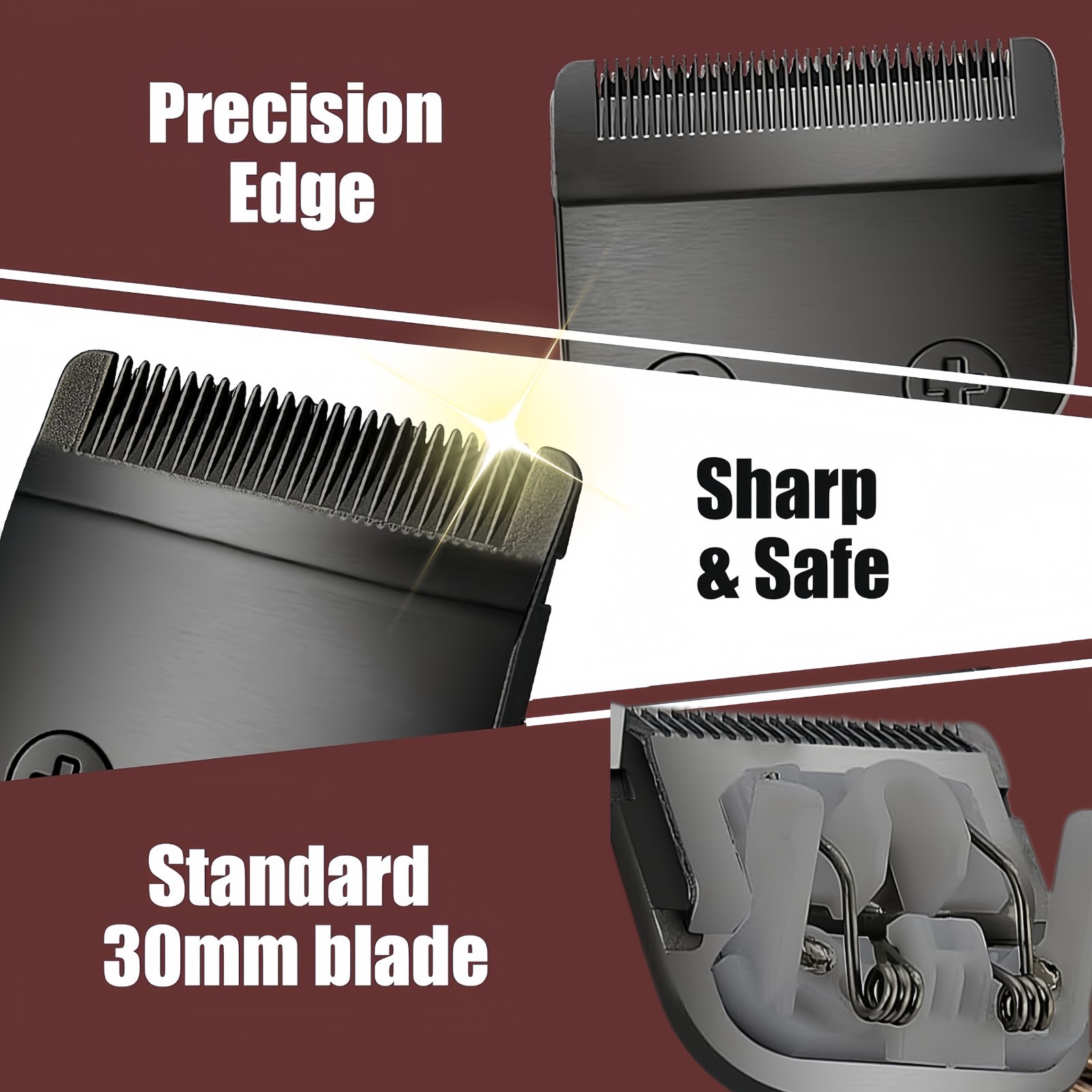 2Pcs Detachable Replacement Blade fits Wahl Trimmers Stainless Steel 30mm 40mm