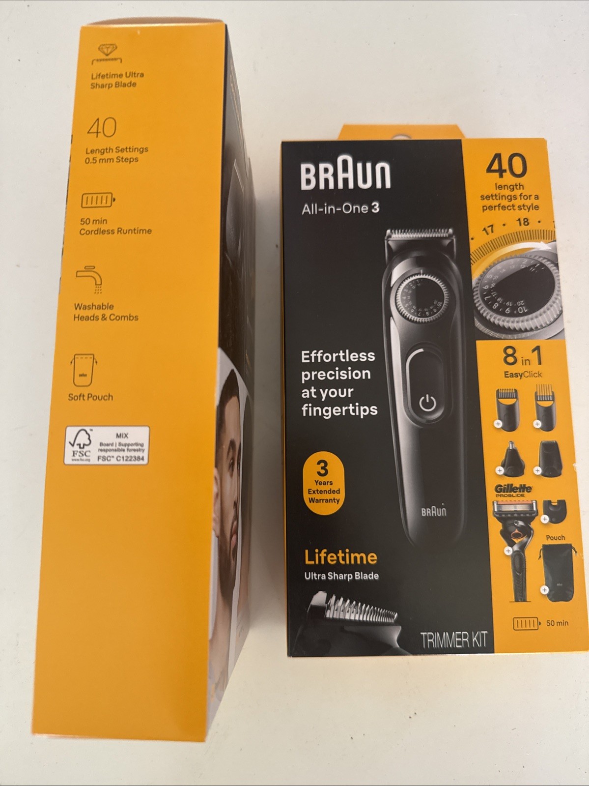 Braun Series 3 All-in-One 8-in-1 Electric Beard Trimmer Kit + Razor AIO3470 NEW