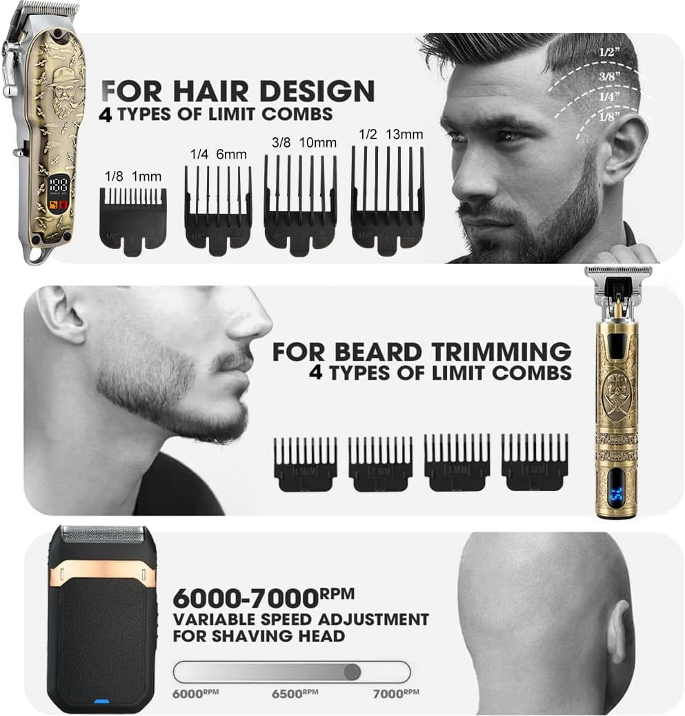 PRO Máquinas Profesionales Para Cortar Cabello Maquina Cortadora De Pelo Set M