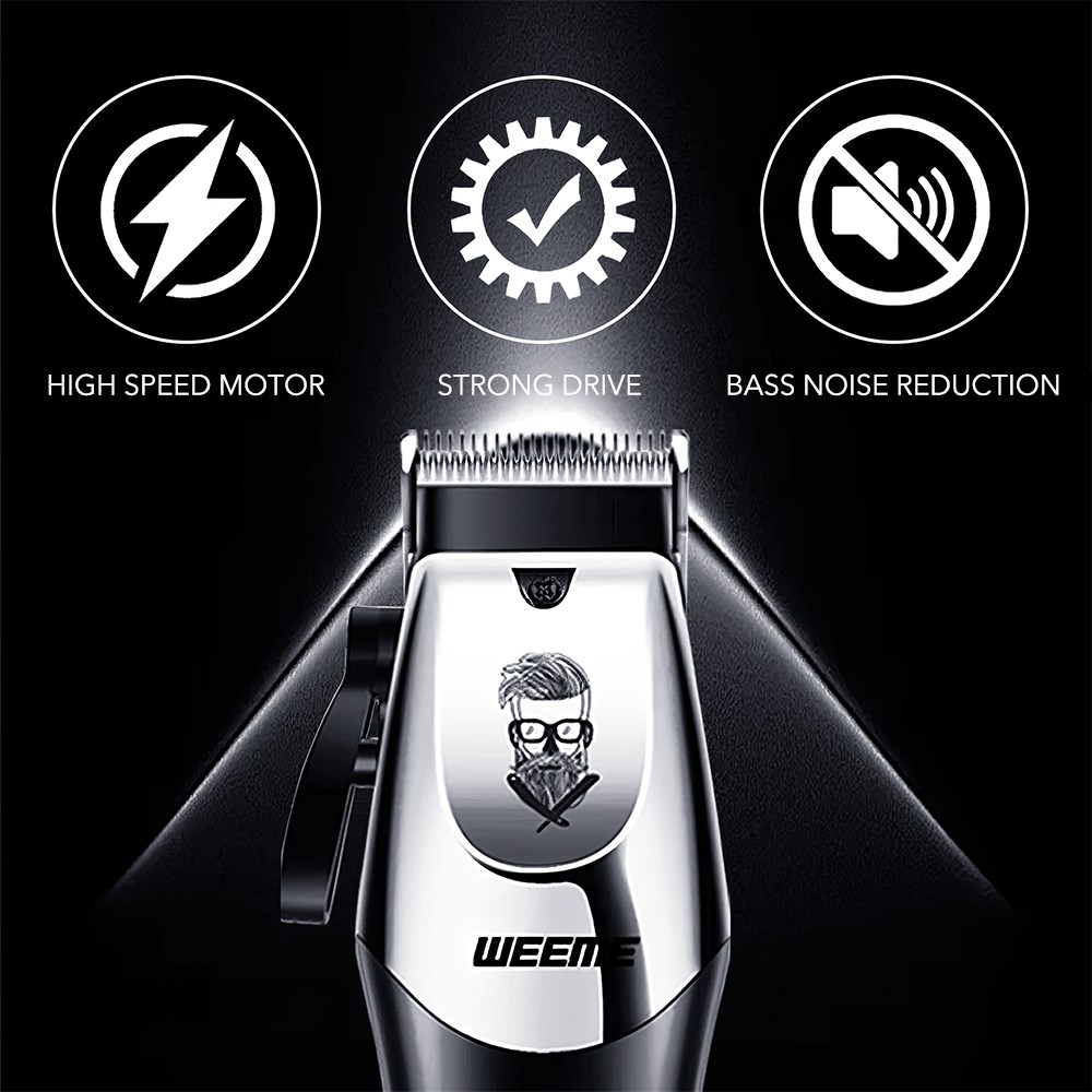 Professional Hair Clipper Trimmer Set Mens Cordless Hair Cutter USB Barbers Kit