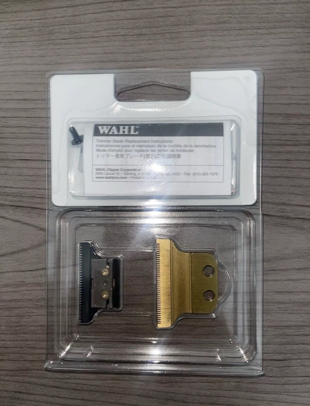 Wahl Detailer Li Gold Replacement T-Wide Blade Titanium DLC #2215-700