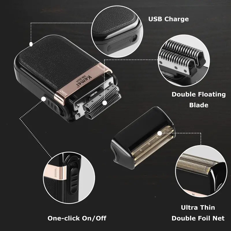 KEMEI KM-2299 Cordless 0mm Hair Trimmer Professional Electric Cutting Machine