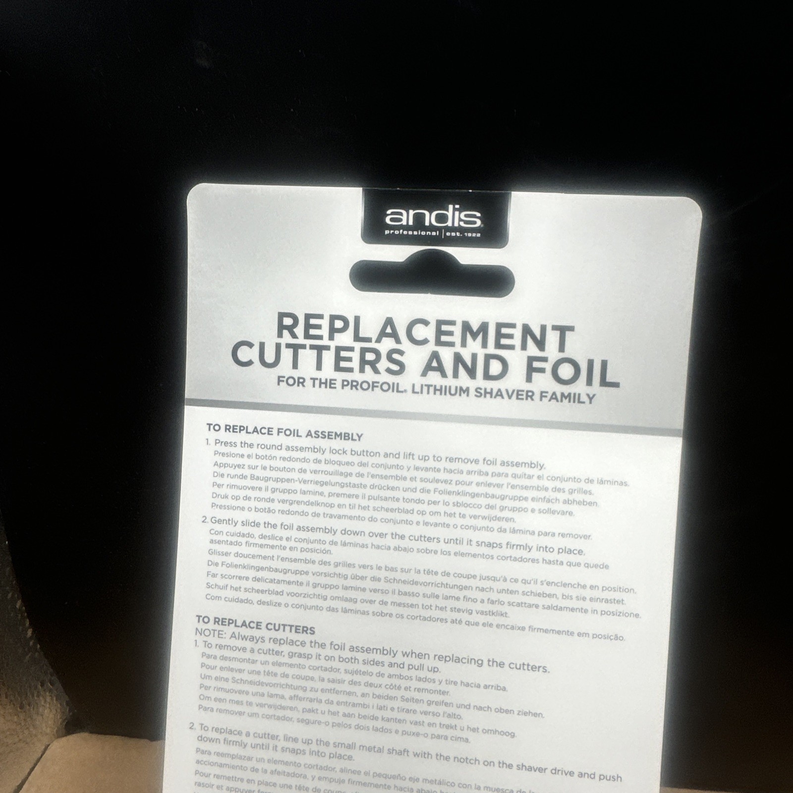 Andis Pro Shaver Replacement Foil and Cutter #17155 For #17150and 17200 ShaverB9