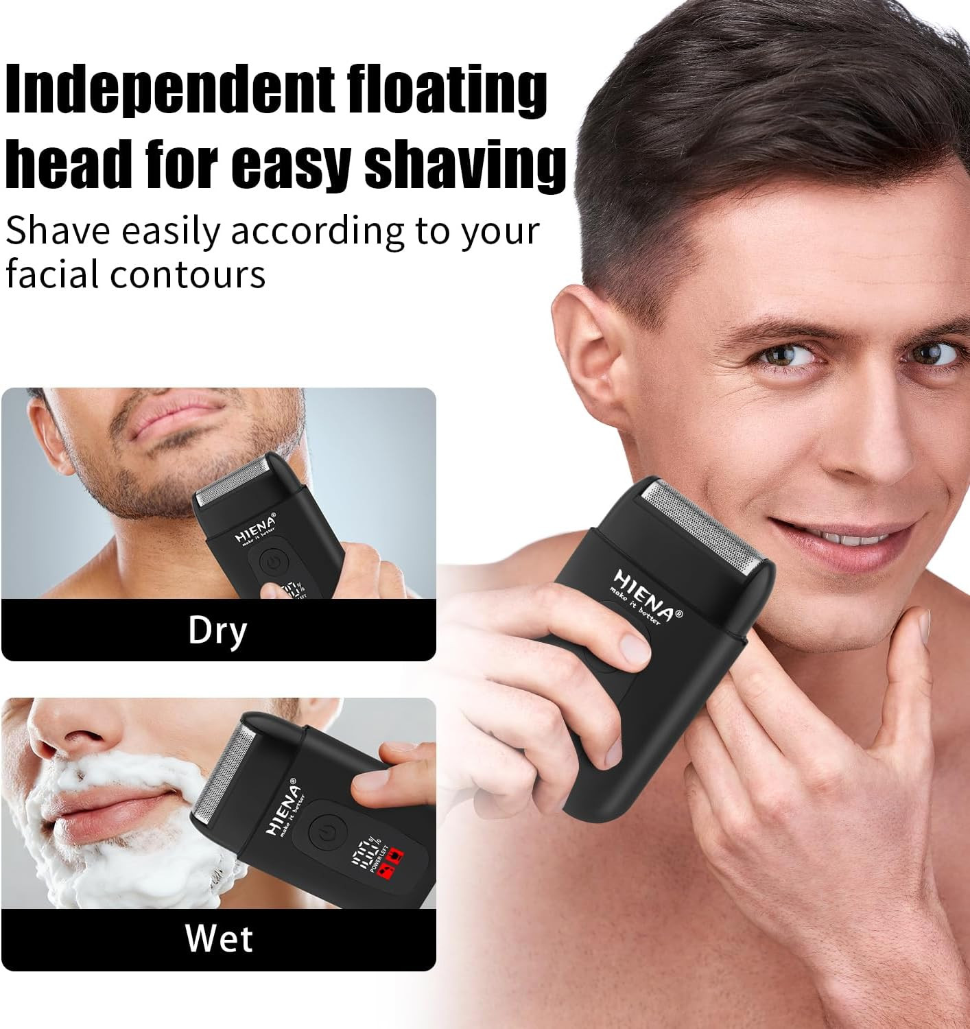 Hair Clipper Set for Men, 4-In-1 Cordless Kit | Adjustable Clipper, T-Blade Trim
