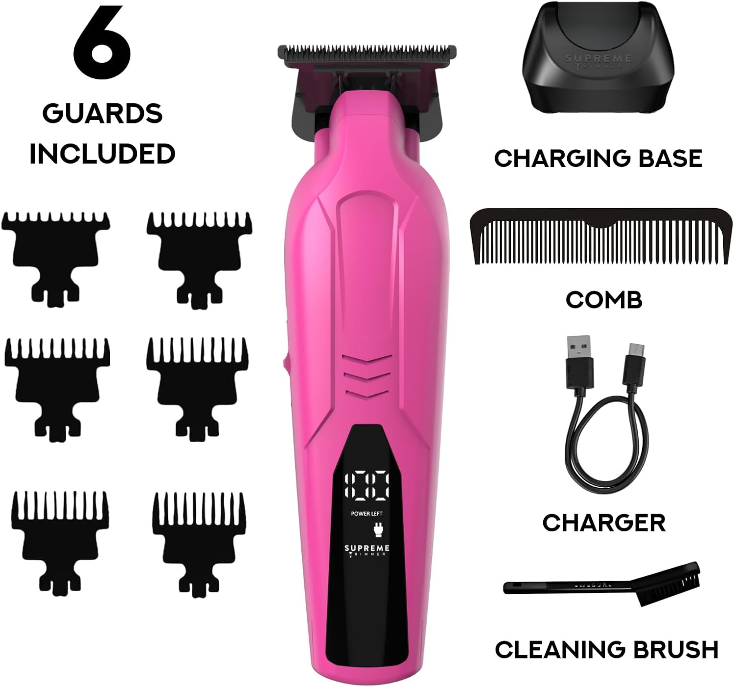 Vader Lite ST3700 – Cordless Barber Liner & Beard Trimmer with Zero-Gap DLC T-Bl