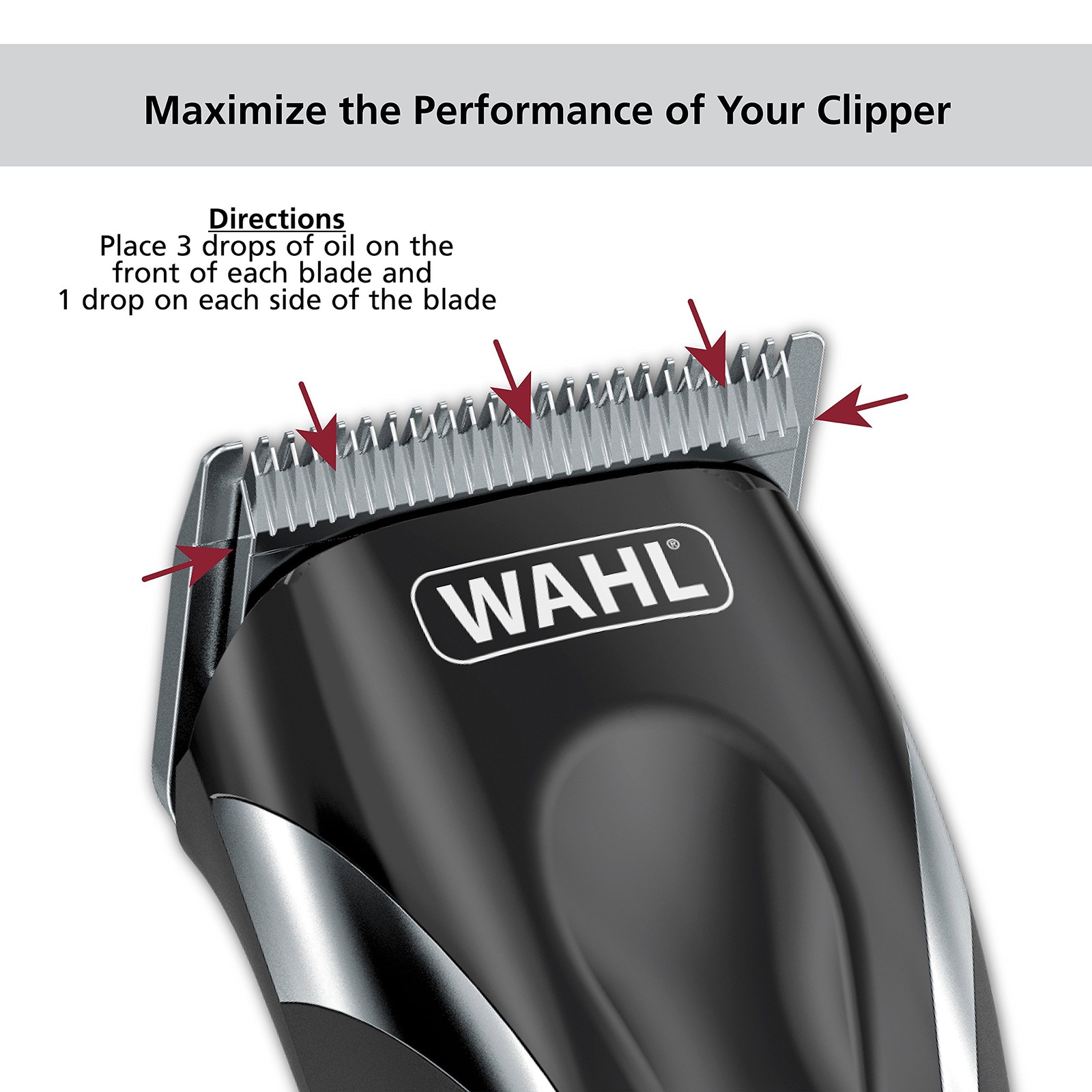 Wahl Premium Hair Clipper Blade Lubricating Oil, 4 Fl Oz (Pack of 1), Black