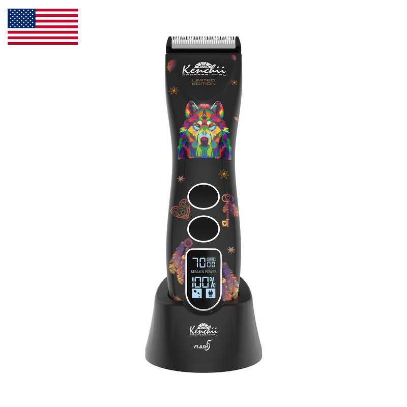 Kenchii Flash 5 Wolf Limited Edition – 5-In-1 Digital Cordless Clipper –
