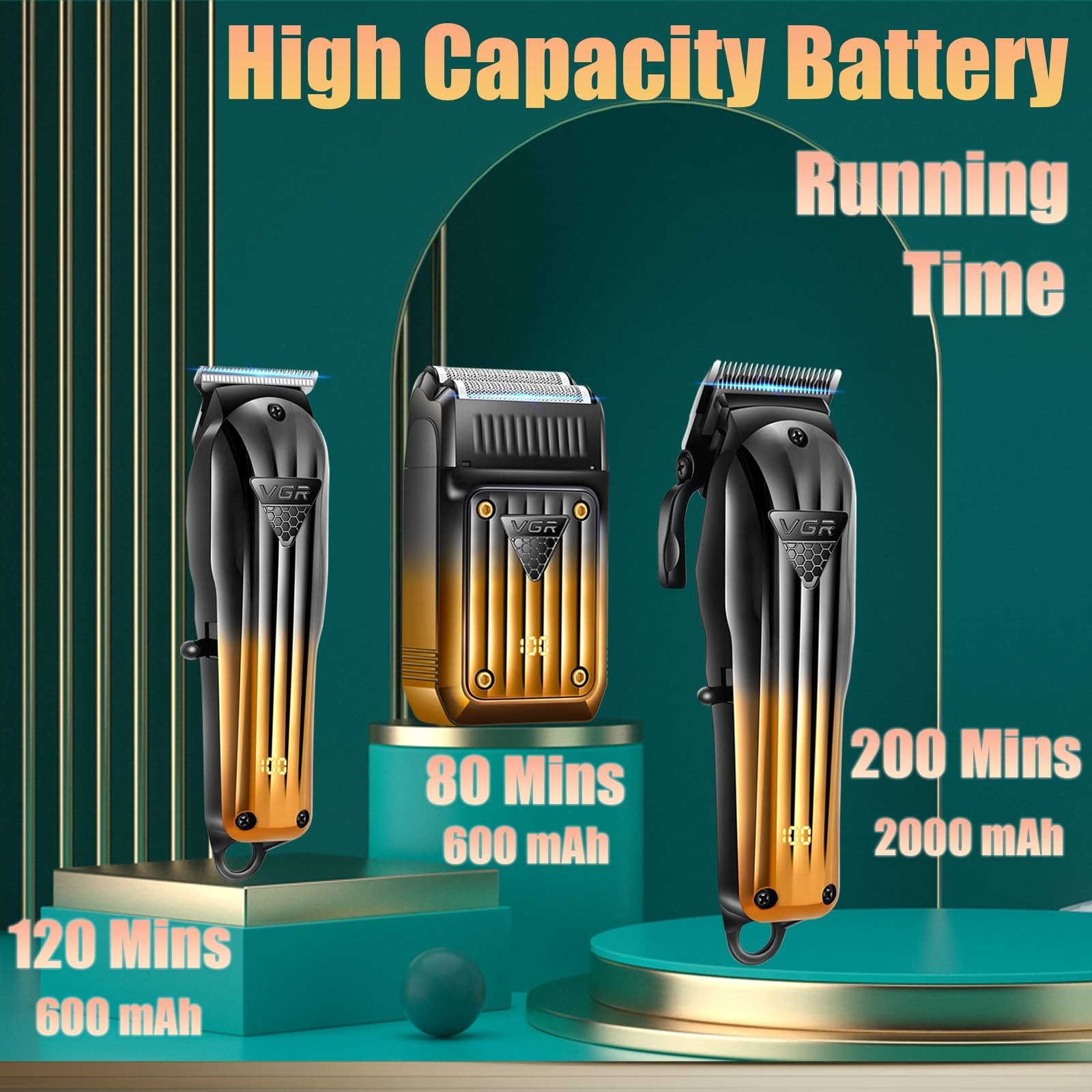 VGR 644 Professional Hair Clippers for Men with Trimmer Electric Shavers