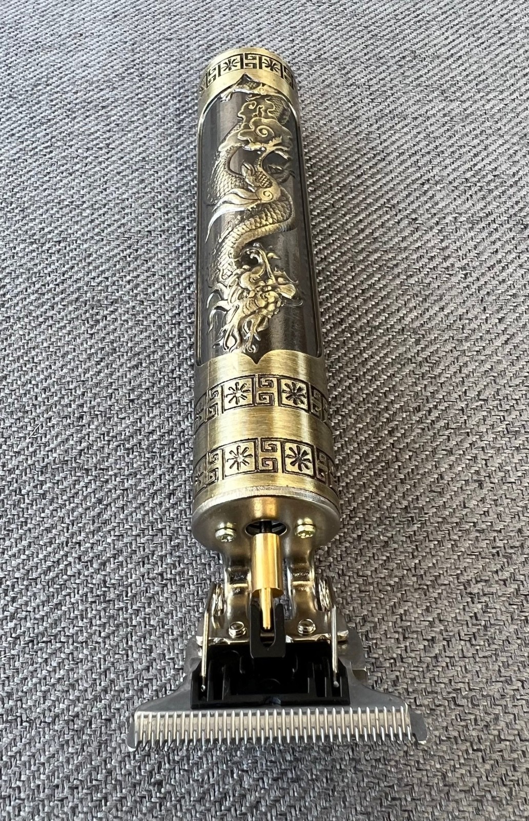 Hair Trimmer Metal Cutter Machine for Men, Vintage T9, Barbeador Dragon design