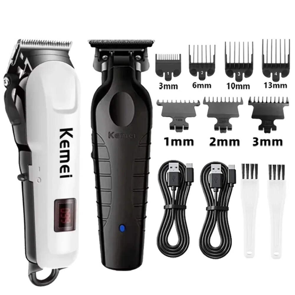 Kemei Professional Electric Cordless Hair Clipper & Beard Trimmer for Men Barber