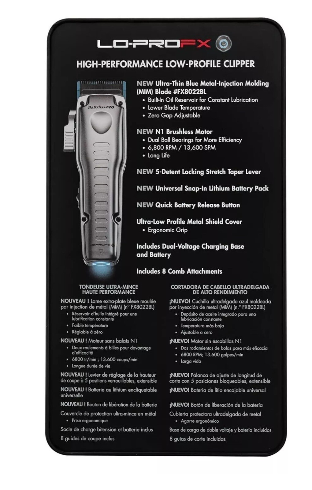BaByliss PRO FX ONE LO PRO FX High Performance Clipper & Trimmer Set – NEW