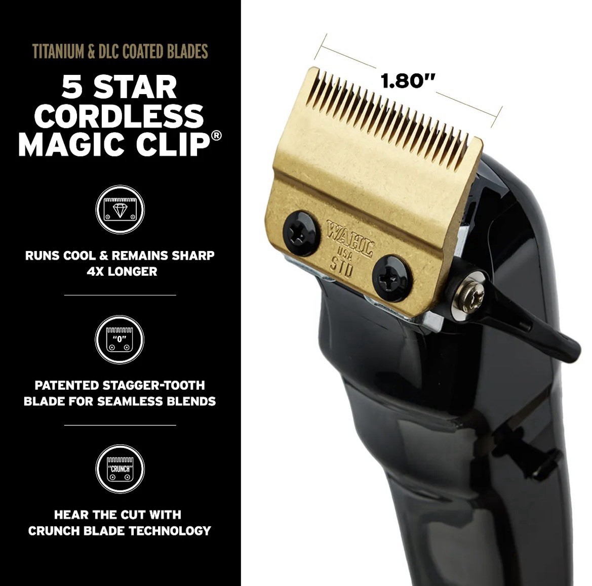 Wahl Cordless Barber Combo Clipper/Detailer Trimmer – Black (3025397)