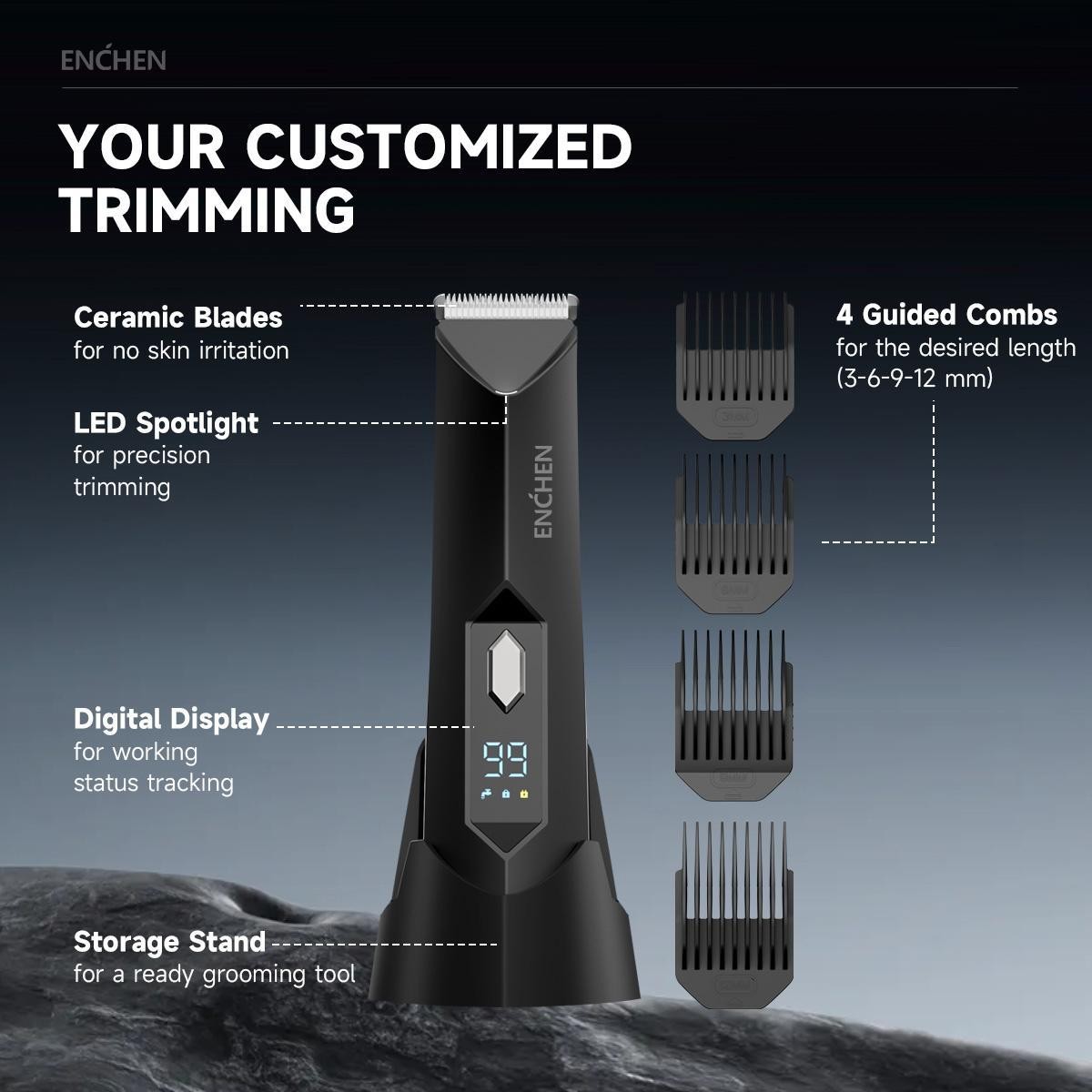 Electric Body Hair Trimmer – Waterproof Ball Shaver, Ceramic Blade, USB Recharge