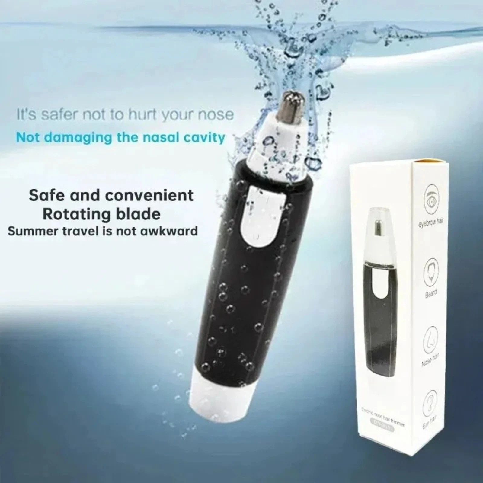 Electric Nose Ear Hair Trimmer Face Eyebrow Mustache Beard Shaver Clipper Unisex