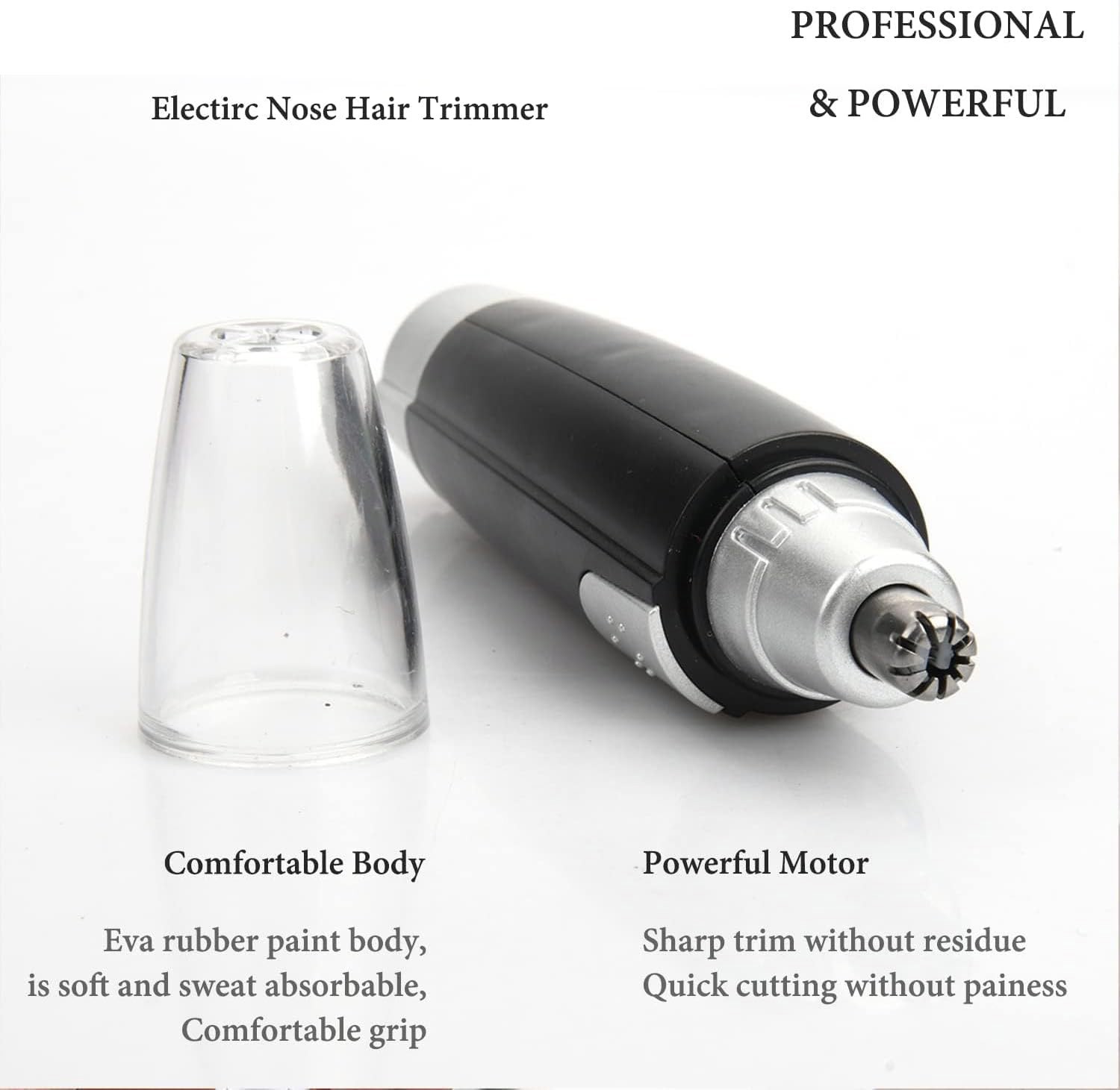 Electric Nose Hair Trimmer Shaver Ear Face Eyebrow Mustache Beard Shaver Clipper