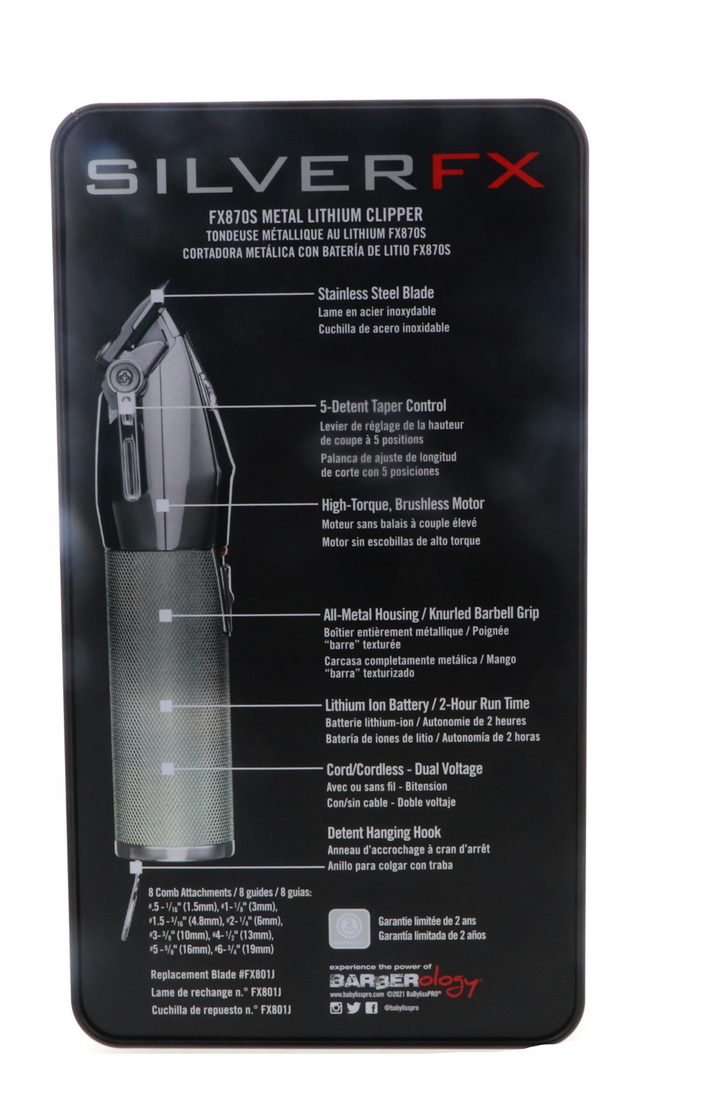 BaBylissPro SilverFX Metal Lithium Clipper