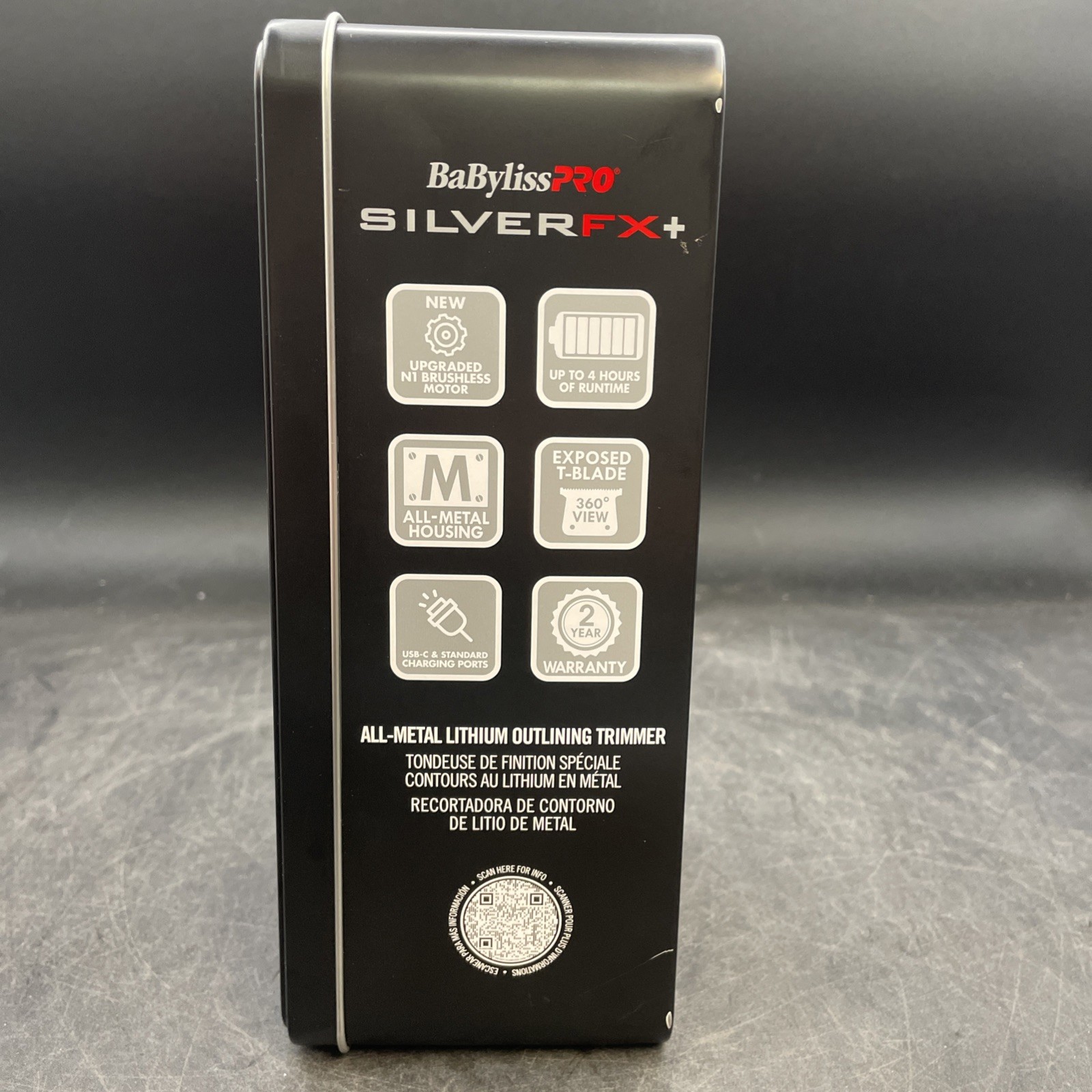 BaBylissPRO SilverFX+ All-Metal Lithium Outlining Trimmer (51135)