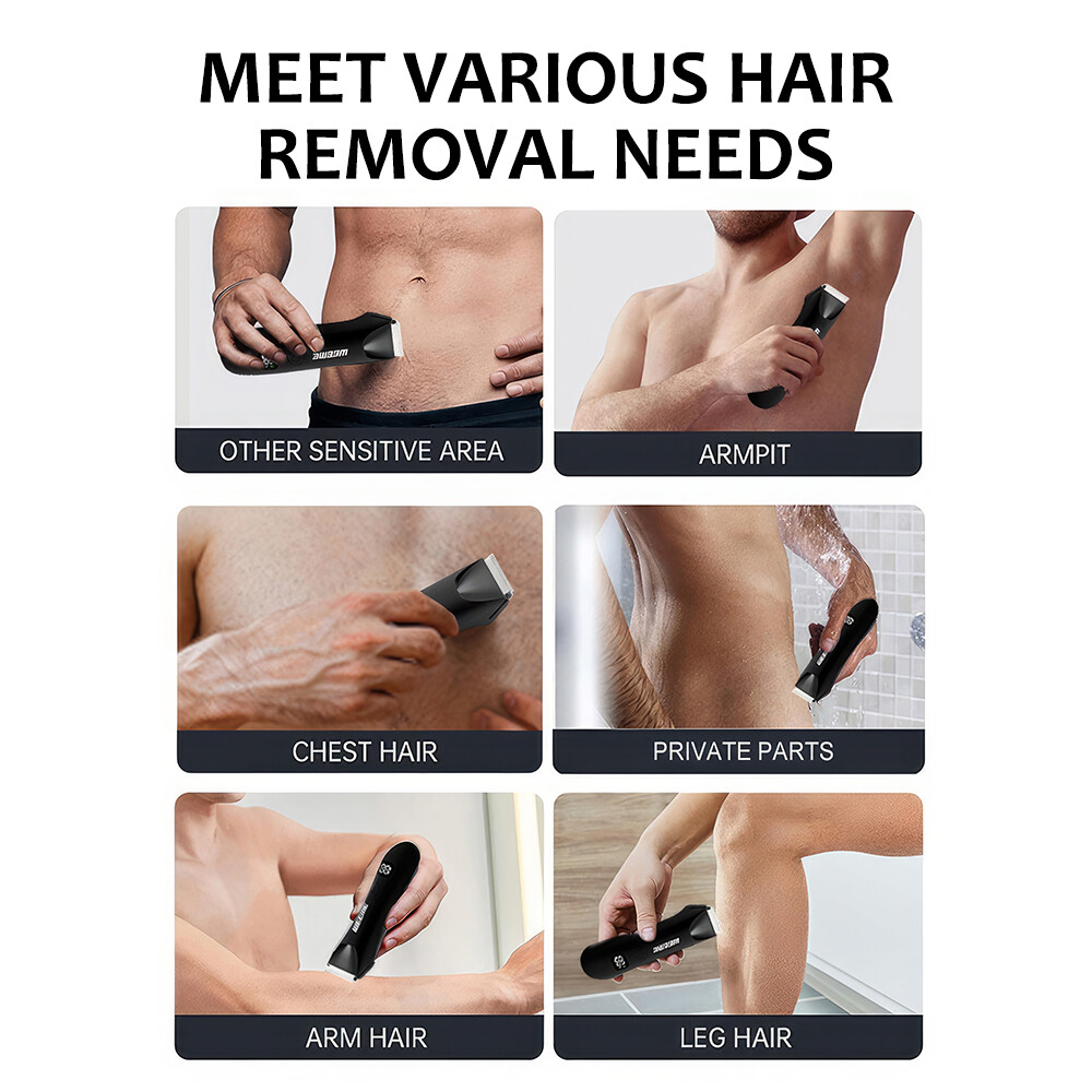 Ball Trimmer for Men Manscape Pubic Hair Waterproof Electric Groin Body Shaver