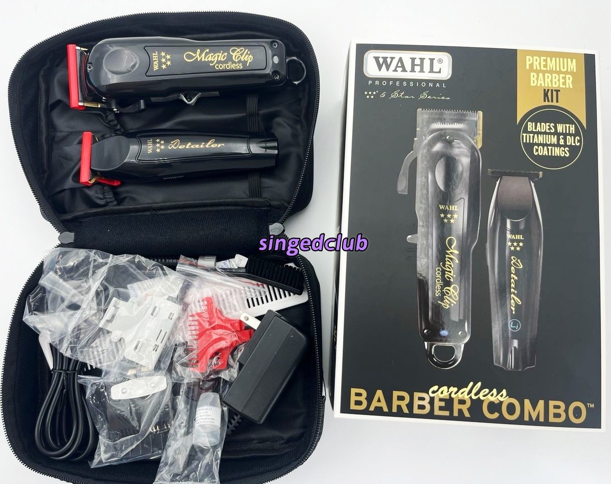 3025397 Wahl Cordless Barber Combo Black Magic Clip Clipper & Detailer Trimmer