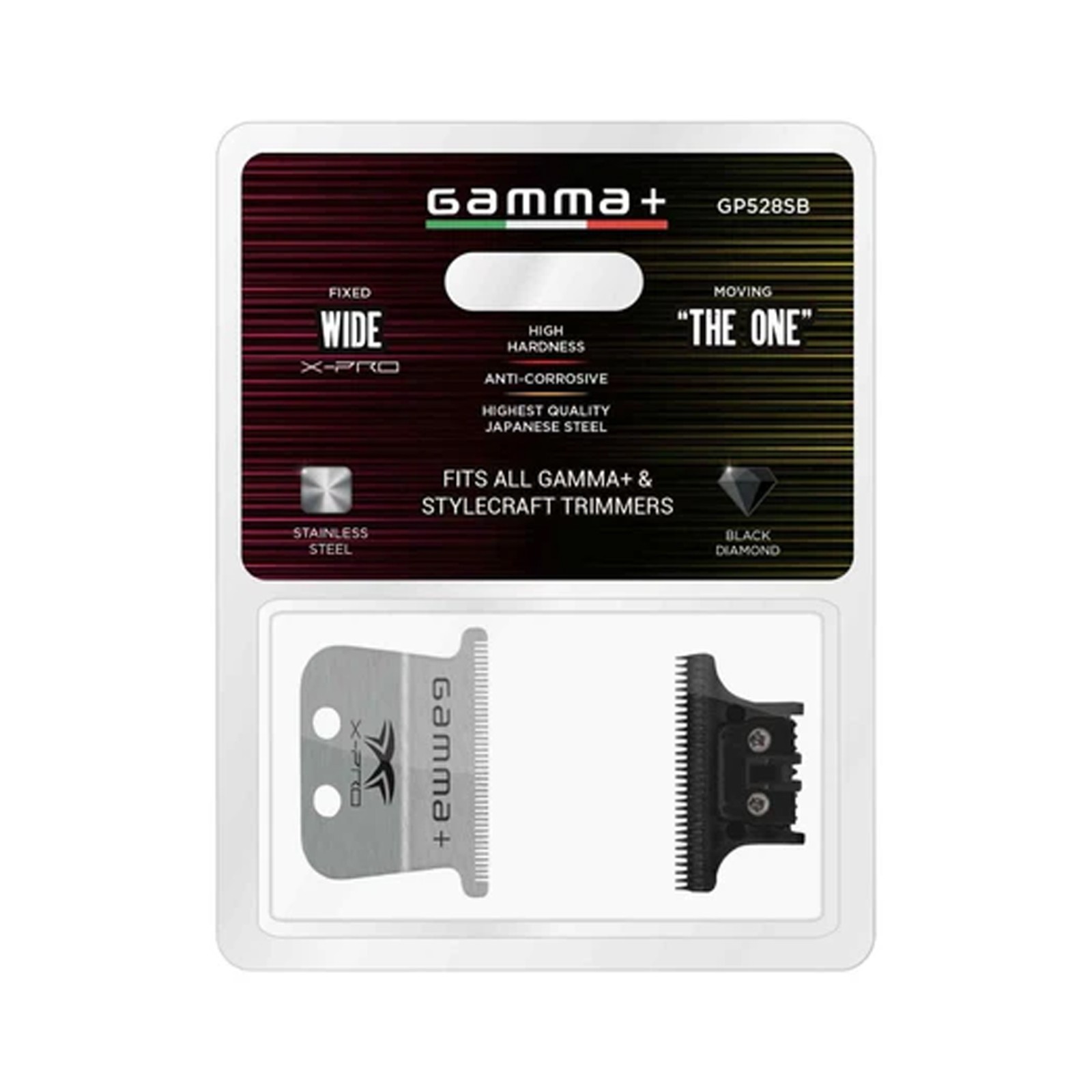 Gamma+ Black Diamond X-Pro Wide Fixed Blade w/ Silver “The One” Cutter Trimmer
