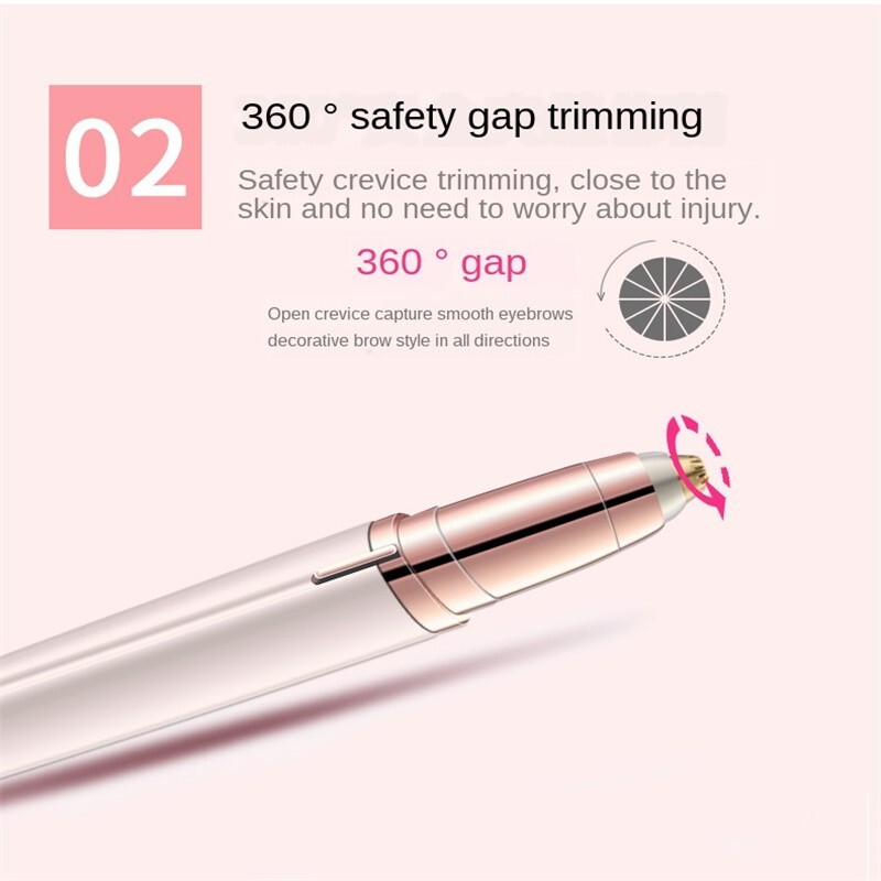 Womens Electric Face Eyebrow Trimmer Brows Razor Facial Epilator Hair Remover
