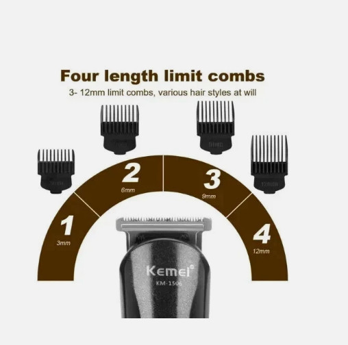 Kemei Professional Hair Clippers Cordless Trimmer Beard Cutting Machine Barber