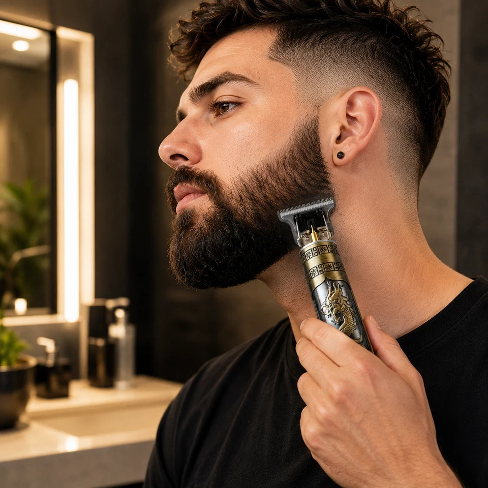 Vintage T9 Barbeador Dragon Beard Hair Trimmer Cutter Machine for Men