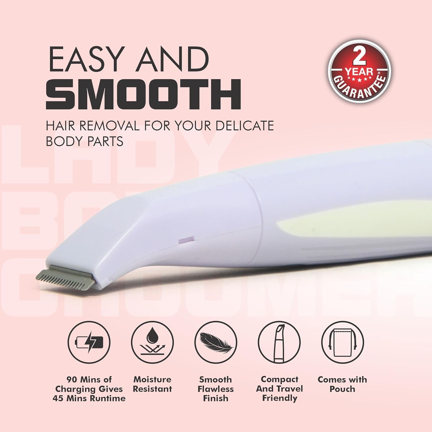 Havells 4-in-1 Lady Body Groomer Bikini & Eyebrow Trimmer Rechargeable FD5004
