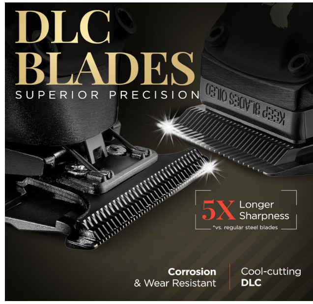 New Seal Fagaci Professional Hair Clippers DLC Blade High Torque Vector Motor