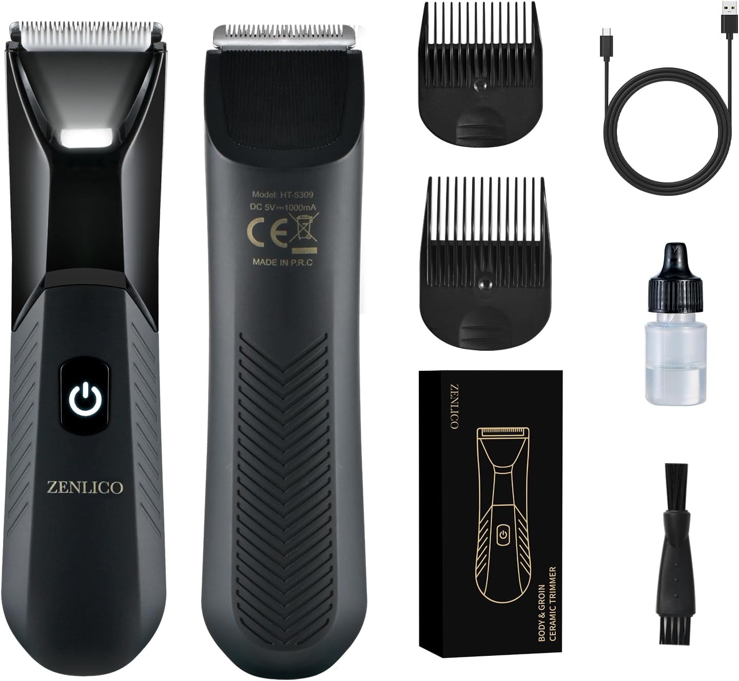 Manscape Body Hair Trimmer, Pubic Hair Trimmer for Men, Ceramic Blade Body