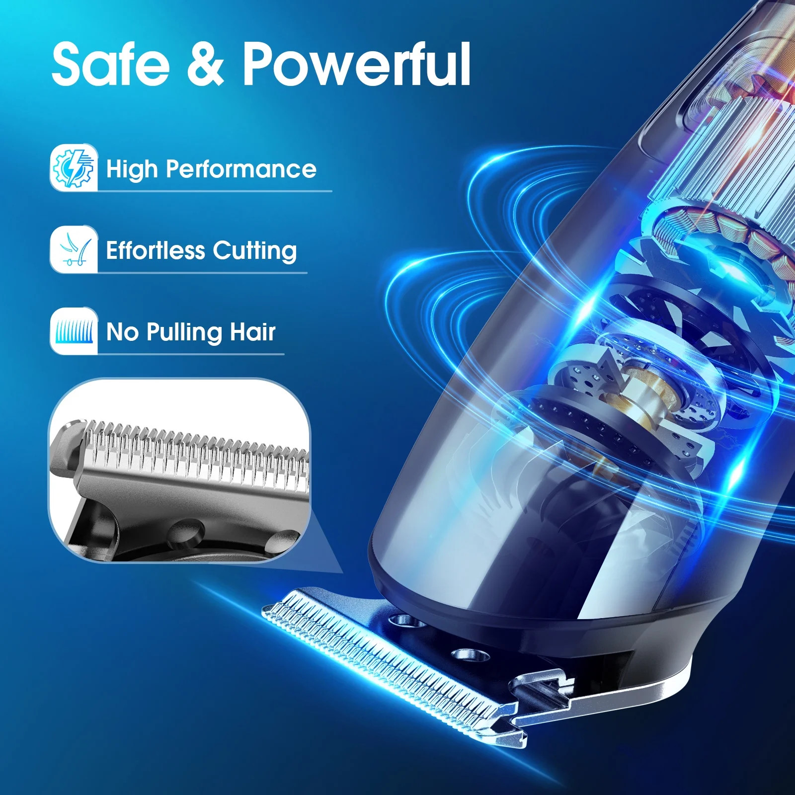 Professional Hair Clippers Trimmer Cutting Beard Cordless Barber Shaving Machine